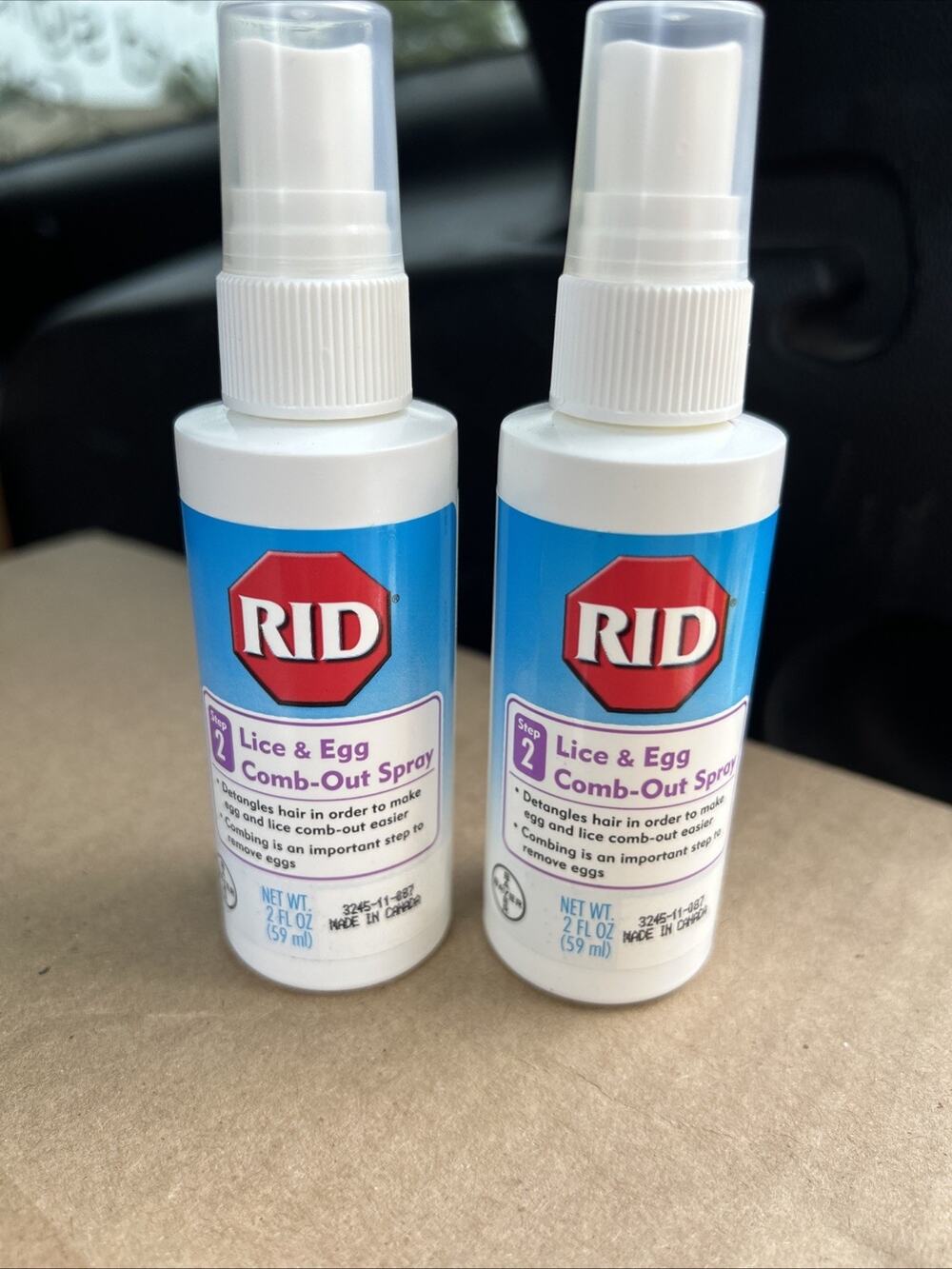 RID Step 2 Lice and Egg Comb Out Spray Detangler 2oz Bottles (2 Bottles)